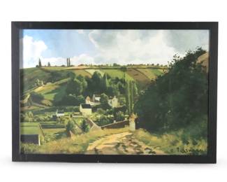 Signed Camille Pissarro Landscape Serigraph