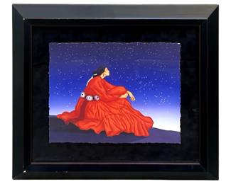 Signed R.C. Gorman “Native Velvet" Lithograph
