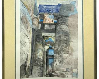 Salome W. Cihlarz Architectural Lithograph