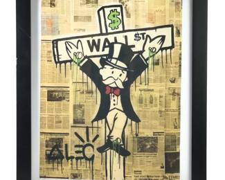 ALEC Monopoly Wall St. Crucifix Serigraph