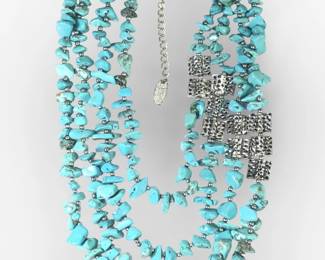 Jules 4 Strand Native American Silver Turquoise