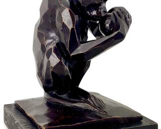Guido Cacciapuoti Terracotta Monkey Sculpture
