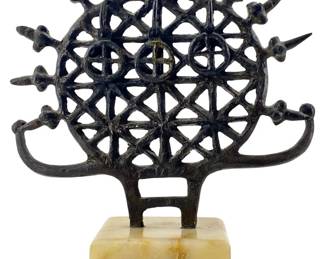 Anatolian Bronze Ceremonial Standard on Marble