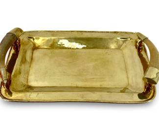 Brass Horn Handle Tray