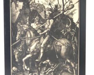 Albrect Durer Death and the Devil Serigraph