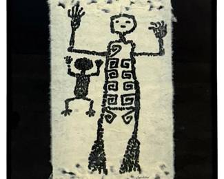 Signed Barbara Barkley Rock Art on Handmade Paper