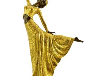 Signed D.H. Chiparus Revue Dancer Bronze Sculpture