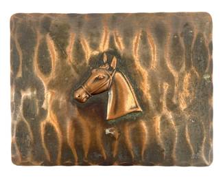 Vintage Copper Horse Dresser Box