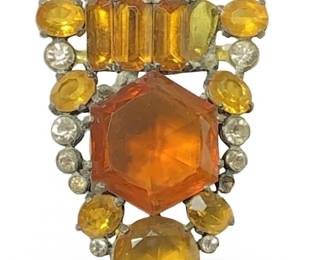 Early Eisenberg Multi Gemstone Brooch