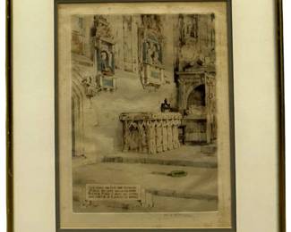 Signed Mabel Catherine Robinson Etching