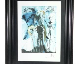 Signed Salvador Dali Don Quixote Lithograph