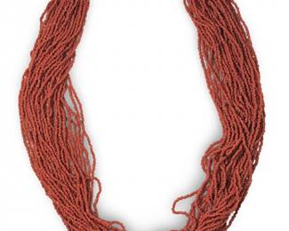 Gorgeous 30 Strand Coral Bead Necklace