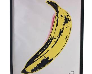 Signed Andy Warhol Banana Lithograph
