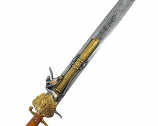 Vintage Flintlock Pistol Sword Replica