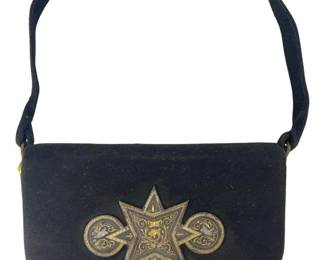 Black Velvet Makeup Evening Bag