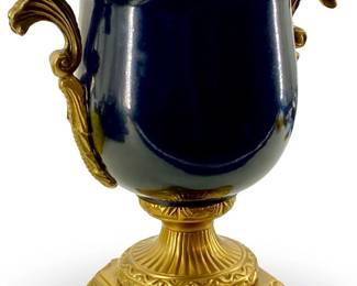 Black Lacquered Brass Vase