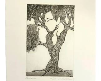 Signed Elaine B. Rothwell “Romance" Etching