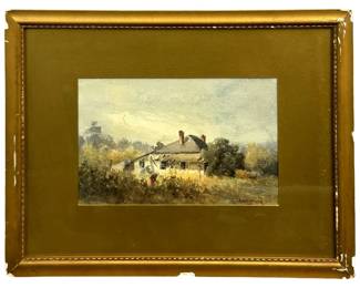 Signed Georges Chavignaud Watercolor Painting