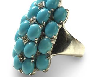 Sterling Silver Sleeping Beauty Turquoise Ring