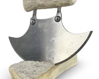 Vintage Horn Handle Chopper with Stand