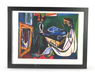 Picasso The Muse Woman In Mirror Lithograph