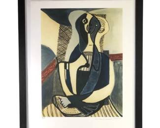 Signed Numbered Picasso Seated Woman Lithograph