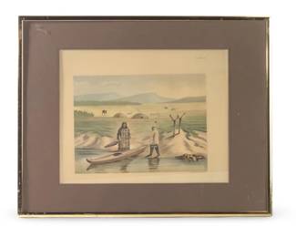 1880’s A. Hoon Eskimo Colored Lithograph