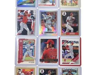 (12) Assorted Shohei Ohtani Baseball Trading Cards