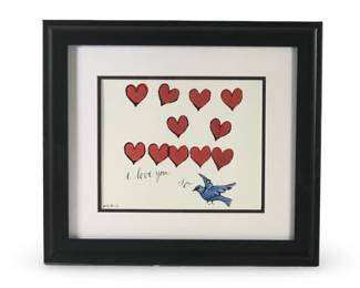 Signed Andy Warhol I Love You So Lithograph