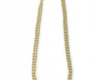 Long Miriam Haskell Champagne Pearl Necklace