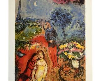 Marc Chagall “Eiffel Tower Serenade" Print