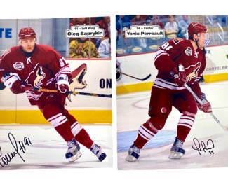 2pc Hockey Saprykin and Perreault Autographs