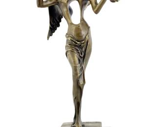 Signed Salvador Dali Surrealist Angel Sculpture