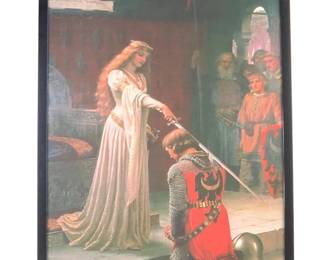 After E. Blair Leighton The Accolade Serigraph