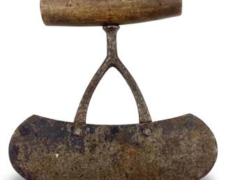 Antique Inuit Wood and Metal Chopper