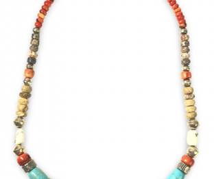 Incredible Turquoise Coral Bead Necklace