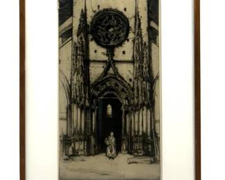 David Young Cameron “Old St. Etienne" Etching