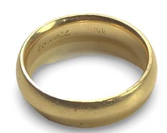 14Kt Yellow Gold Men’s Wedding Band Ring
