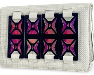 Kzeniya London White Leather Clutch