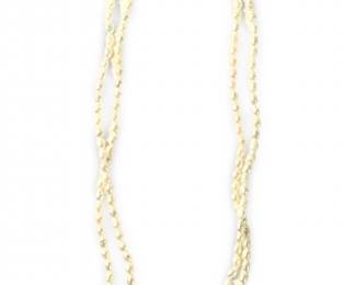 Long Faux Pearl Bead Necklace