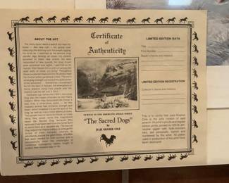 certificate of authenticity