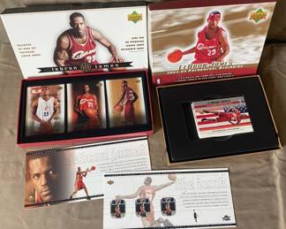 LeBron James boxed sets of player cards