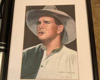 Garth Brooks color pencil artwork-17x21