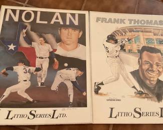 Litho Series LTD. Super Star Series -Becky Kinloch 25x18. Nolan 1435/10000 & Frank Thomas 1435/10000
