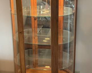 half moon curio cabinet-31x17x62