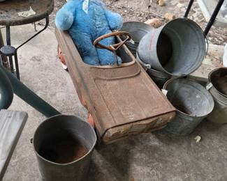 Vintage Metal Kids Car