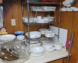 Vintage Fire-King Meadow Green, Corning Ware