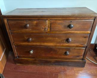 Primitive Walnut Chest of Drawers `
