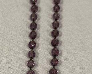 Amethyst & Sterling Filigree Victorian Necklace