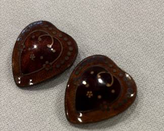 Enameled Victorian Clips